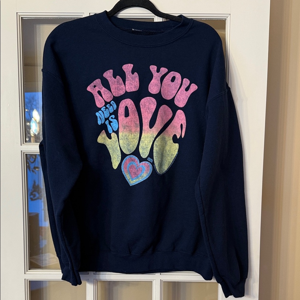Navy Blue 'All You Need is Love' Sweatshirt